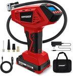 Tire Inflator Portable Air Compressor, 160PSI Cordless Handheld Tire Pump with 20V Battery & 12V DC Dual Power, 4X Faster Inflation, Auto Shut Off, Digital Gauge for Car, Motorcycle, Bicycle, E-Bike