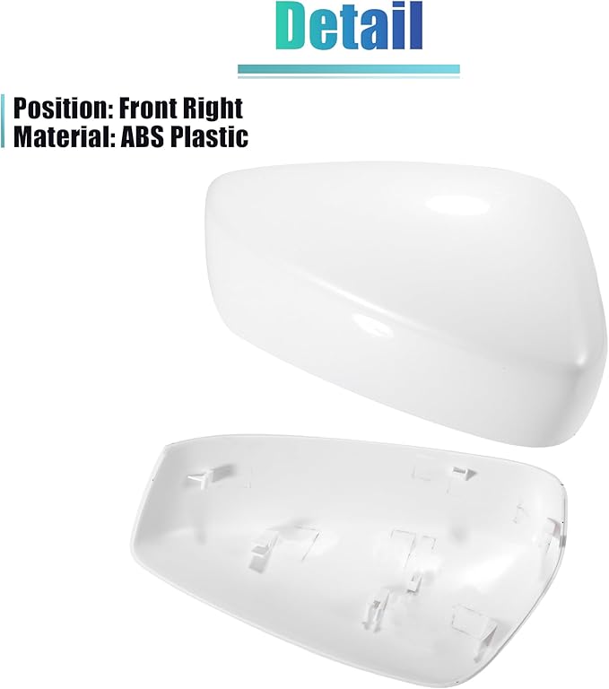 uxcell Front Right View Mirror Cover Trim Exterior Rear View Mirror Shell for Mazda 3 Axela M3 2017-2019 ABS White 1 Pcs