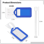 200 Pcs Luggage Tags, 3.3×2" Plastic Luggage Tags with Name ID Card Inserts & Lanyards, Personalized Luggage Labels, Airplane
