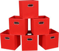 STOREONE Fabric Storage Bins Cubes Baskets Containers-(11X11X11) with Dual Handles for Shelf Closet, Nursery Home ， Bedroom O
