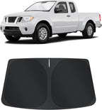 TINGLU Sun Shade for Nissan Frontier 2006-2021 Accessories Windshield Sun Shade Window Shade UV Rays Protection Sun Visor Cover with Steering Wheel Sunshade Storage Bag