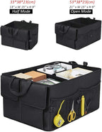 JiatuA Car Trunk Backseat Organizer for SUV, 8 Pocket Waterproof, Dust-proof, Sturdy Foldable Cargo Net Storage for More Trunk