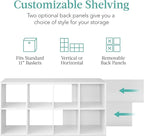 Best Choice Products 8-Cube Storage Organizer, 11in Shelf Opening, Bookcase, Display Shelf, Customizable w/ 3 Removable Back 