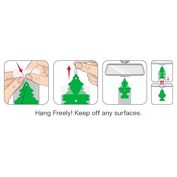 LITTLE TREES Car Air Freshener | Hanging Tree Provides Long Lasting Scent for Auto and Home | 24 Air Fresheners |Sliced