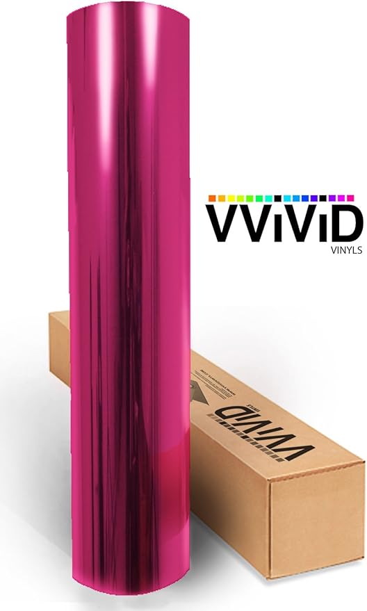 VViViD Transparent Colorful Vinyl Window Tinting Sheets (1.49ft x 5ft, Pink)