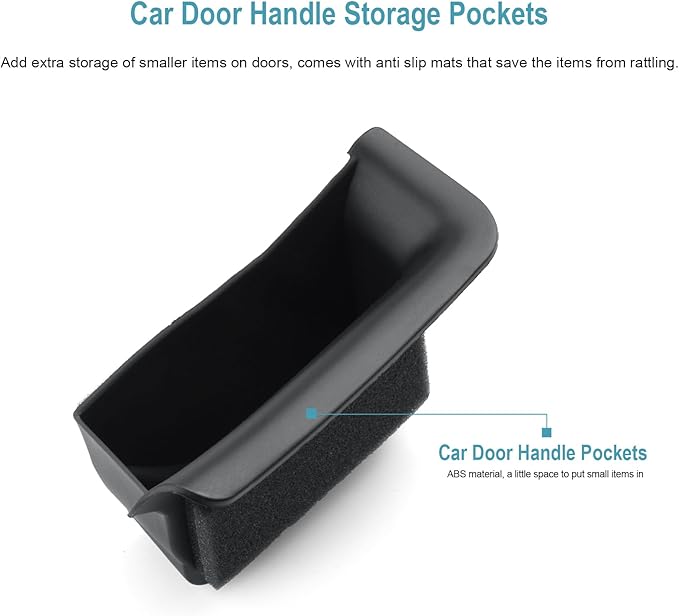 CDEFG 4Pcs for 2025 2026 Mazda CX-50 Center Console Organizer Tray Door Handle Pockets Trash Can Storage Box for 2023 2024 2025 2026 Mazda CX-50 Accessories 4-Doors Trash Bin Storage Case TPE Material