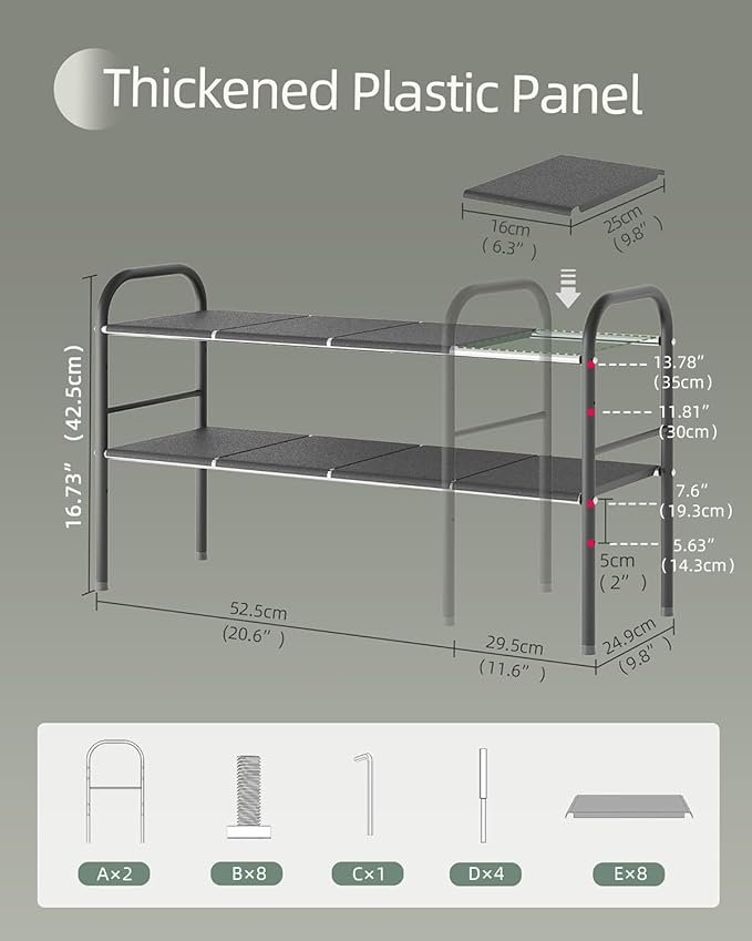 NETEL Under Sink Organizers and Storage, 2 Tier Expandable Under Cabinet Organizer Shelf with 8 Removable Panels,Expandable S