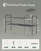 NETEL Under Sink Organizers and Storage, 2 Tier Expandable Under Cabinet Organizer Shelf with 8 Removable Panels,Expandable S