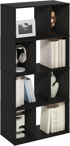 Furinno DALY Book Shelf, 8-Cube Bookshelf, Cube Storage Organizer Bookcase with Irregular Compartments, 11.7 x 23.6 x 49, for