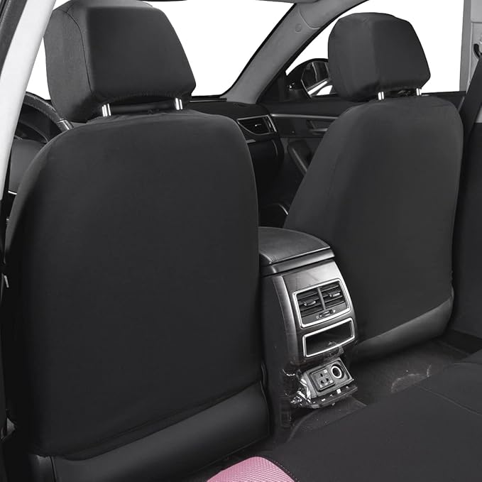 Flying Banner Butterfly car seat Covers ful Set Fashion Universal Lady Woman Female Rear Bench Split Colorized (Pink Black, F