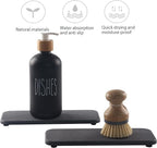 NiuYichee 2 Pcs Water Absorbing Stone Trays, Kitchen/Bathroom Sink Soap Dish, Diatomite Tray Used for Hand Soap & Cosmetic Bo