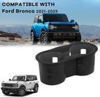 Cup Holder Protector Insert Custom for 2021-2025 Ford Bronco Accessories Silicone Center Console Oversized Cup Holder Storage