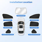 Sunshades for 2025 2026 Kia K4 Accessories Windshield Sun Shade Side Rear Window Shade Cover Sun Visor Shield Privacy Protection for Camping Keep Vehicle Cool Black 7PCS
