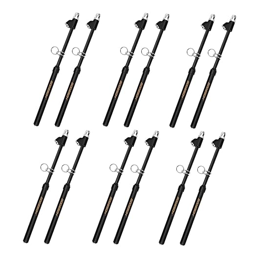 GODESON Heavy Duty Tire Pressure Gauge, Straight-On Dual Head Tire Air Gauge Range 10-150PSI, Extended Tube Tire Gauge Suitable for Semi Truck, RV,and Bus(Pack of 12)
