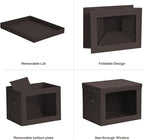 Homsorout Stackable Storage Bins with Lids - Medium Storage Box with Lids, Foldable Closet Boxes for Organizing, Wardrobe Clo