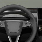 MEWANT DIY Stitching Steering Wheel Cover Wrap for Tesla Model 3 Highland 2023-2025/Model Y 2025 Highland for Tesla Model 3/Model Y Accessories