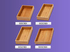 YBM HOME Bamboo Drawer Organizer Storage Box for Kitchen Drawer, Junk Drawer, Office, Bedroom, Children Room, Craft, Sewing, 