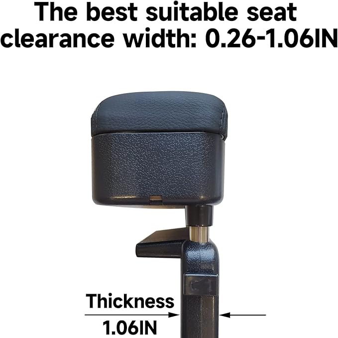 Car Armrest Storage Box, Car Seat Gap Filler Organizer, Car Organizers and Storage, Arm Rest for Car, Forearm Wrist Support Adjustable Armrest for Most Car Models (Black)