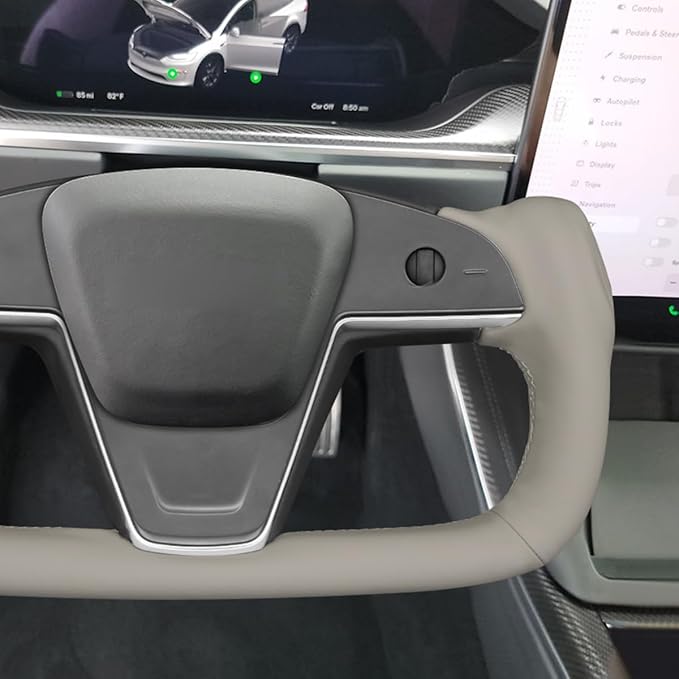 MEWANT Steering Wheel Cover for Tesla Yoke Steering Wheel Cover for Model X 2023 for Tesla Model S Steering Wheel Wrap
