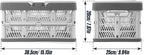 Domiella 2-Pack Foldable Storage Baskets, Collapsible PP Crates with Handles - 20L Capacity, Strong and Portable for Home Org