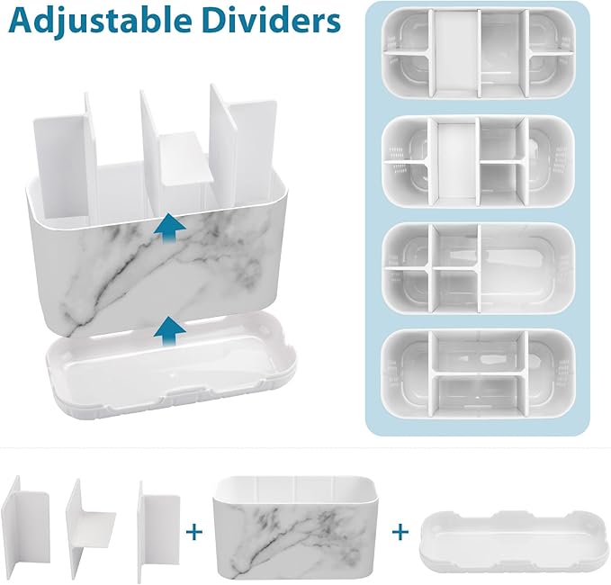 Boperzi Toothbrush Holders for Bathrooms Organizers and Storage, Large Tooth Brush Holders, Electric Toothbrush and Toothpast