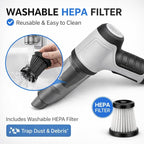 GajetNest Handheld Mini Portable Compact Car Vacuum Cleaner & Blower 3-in-1 with HEPA Filter, Lightweight Design, 25-Minute R