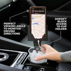 Phone Holders for Your Car, Cup Holder Phone Mount, Universal Adjustable Expander Cradle Hands-Free Driving - Compatible with All Smartphones Car Mount for iPhone Samsung Google Android Mobile Black