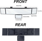 15" Car Rearview Mirror with Baby Mirror,Panoramic Wide Angle Clip-on Car Rearview Mirror,Reduce Blind Spot Effectively for Cars, SUVs & Trucks