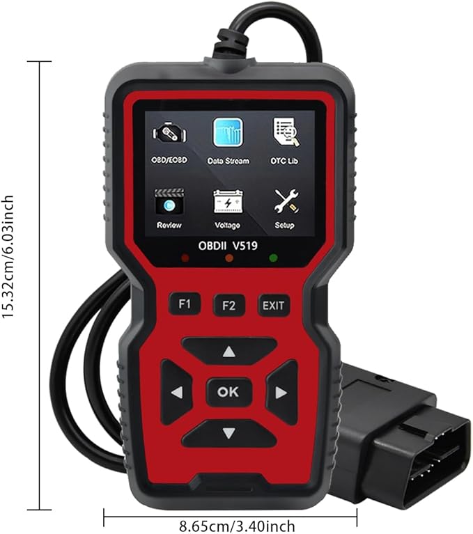 2025 New OBD2 Scanner Diagnostic Tool - Check Engine Light Code Reader with Reset, Battery Voltage Tester, Modes 6 & 8,