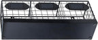 MyGift Wall Mountable Black Metal Utensil Holder Organizer, 15.7" Countertop Kitchen Silverware Flatware Caddy Holder Storage