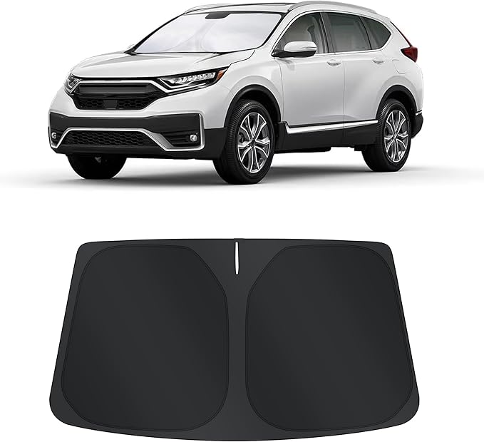 TINGLU Sun Shade for Honda CRV CR-V 2017-2022 Accessories Windshield Sun Shade Window Shade UV Rays Protection Sun Visor Cover with Steering Wheel Sunshade Storage Bag