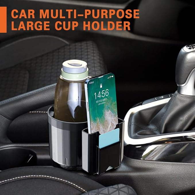 Car Cup Holder Expander, Cup Holder Insert, Cup Holder Extender Adapter for Car with Expandable Base, Interior Accessories Car Drink Holder Expander Compatible with 14-46 oz Bottles