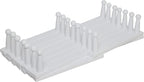 SKOLOO Accordion Wall Hanger with 22 Hooks, Modern Expandable Coat Rack Hat Rack for Wall, Solid Wooden, White