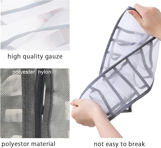 HSLFUAI Bra Organizer for Drawer, 2 Pack Bras Storage Organizer with Compartments, Drawer Organizer for Bras (White-6S-2PCS)