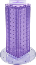 Azar Displays 700220-PUR Purple Pegboard Interlocking Counter Unit 4" x 13"On 9" Diameter Base