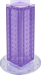 Azar Displays 700220-PUR Purple Pegboard Interlocking Counter Unit 4" x 13"On 9" Diameter Base