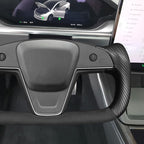 MEWANT Hand Stitched Tesla Model S Yoke Steering Wheel Cover Wrap for Tesla Model S 2021-2023 / Model X 2021-2023 Tesla Yoke Steering Wheel Accessories