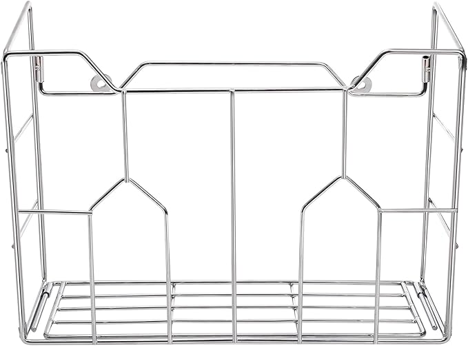 Cididu Kitchen Wrap Organizer Rack Wall Mount, Cabinet Door Organizer Storage, Wall Rack Basket Sturdy Steel Wire, Tall Insid