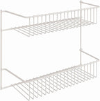ClosetMaid 8002 2-Tier Wall Rack for Added Storage, 10.5-Inch H x 12.5-Inch W x 5-Inch D, White