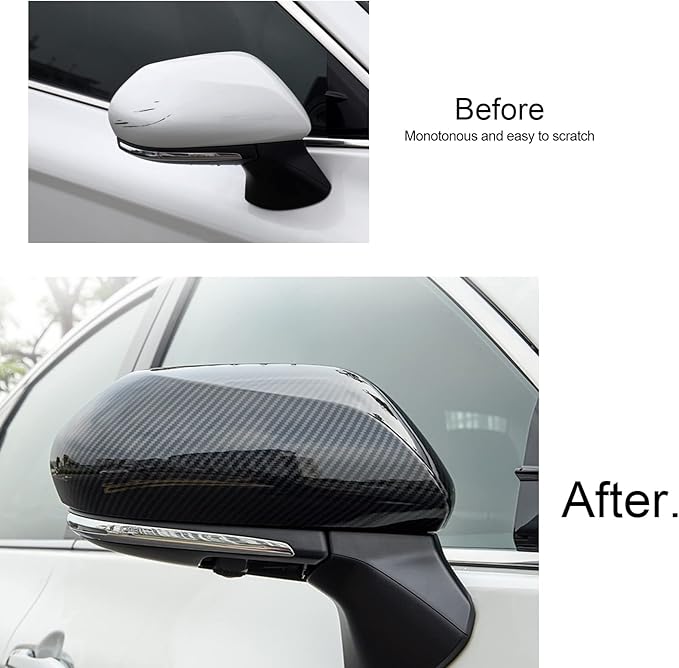 CKE Compatible with Toyota Camry 2026 2025 2024 2023 2022 2021 2020 2019 2018 Accessories Car Exterior Door Side Rearview Mirror Guard Cover Trim Caps -Carbon Fiber Style
