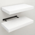 Floating Shelves for Wall, 7.9" Deep Wall Mounted Wood Shelves for Bathroom, Bedroom, Living Room, Kitchen, Hanging Shelf for