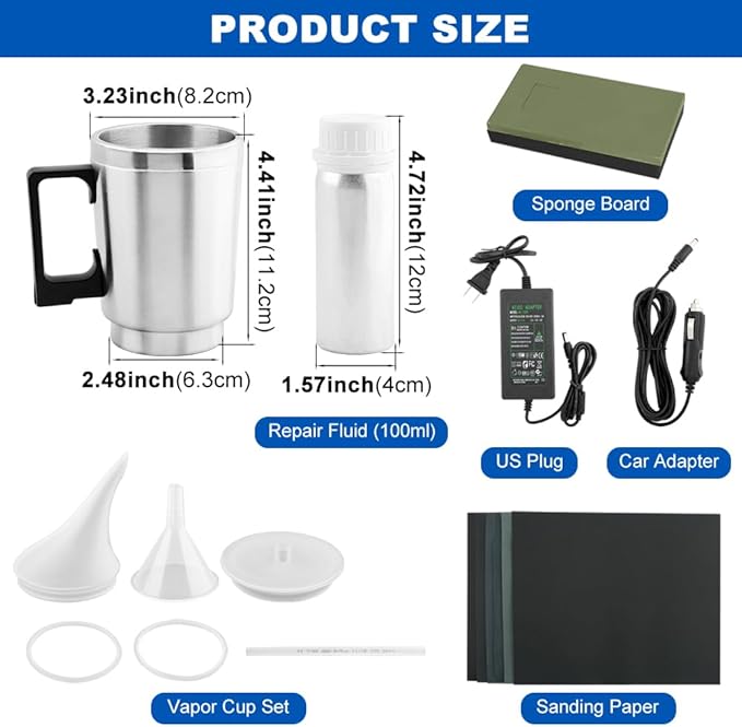 Saycker Car Headlight Restoration Kit, Auto Headlight Lens Polish Repair Kit Atomizing Cup Headlight Renovation Tool Auto Res