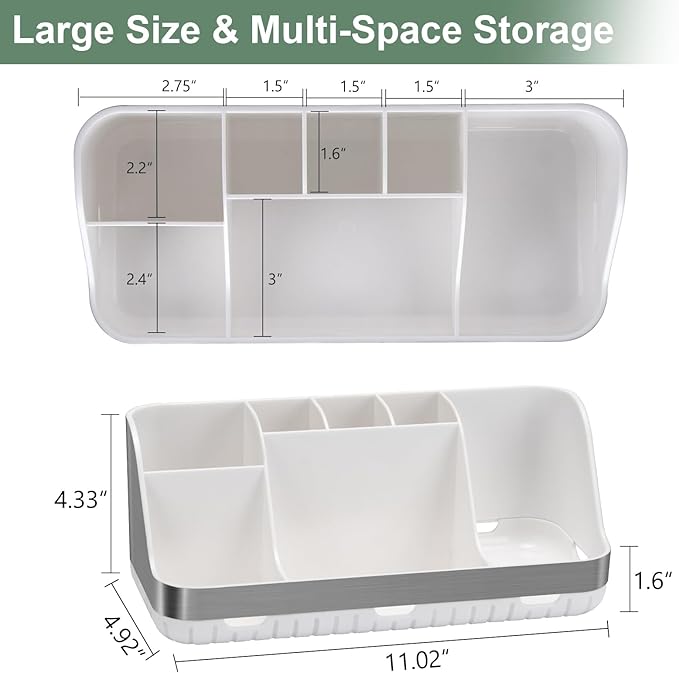 GFWARE Toothbrush Holders for Bathrooms Countertop Organizer - Kids Electric Toothbrush and Toothpaste Holder Detachable 7 Sl