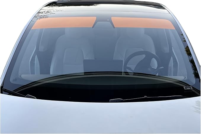Front Windshield Sun Visor Strip Tint Film for Tesla Model Y Precut Premium DIY Car Window Tint Film (Orange)