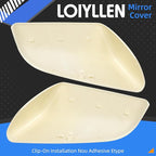 Driver & Passenger Side Mirror Cover Replacement for Chevrolet Equinox 2018-2023, for GMC Terrain 2018-2023 - Left & Right Side Mirror Covers, Rear View Mirror Cap Accessories White