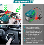for Makita 18V Li-ion Battery Car Jump Starter Adapter - 11AWG Heavy Duty Booster Cable for 3.5L Vehicles (Battery Not Included)