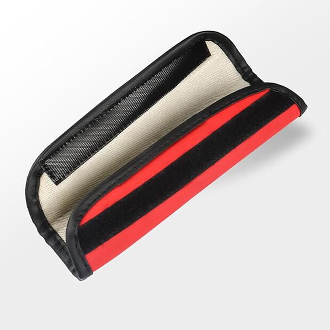 Car Seat Belt Cover 2 Pcs Leather Shoulder Pad with Bling Crown Protector Car Safety Strap Covers Accessories,Red
