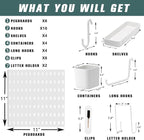 8-Pack 22"x44" Plastic Pegboard Panels Durable Modular Organizer Boards for Wall Storage, Garage, Workshop & Craft Room – Lig