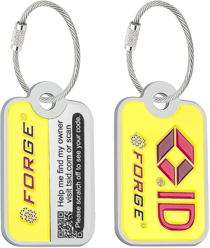Forge Lost and Found Luggage Tags, Global Luggage Tracking Tag, WorldTracer Compatible, Travel Sentry Powered Baggage ID Syst