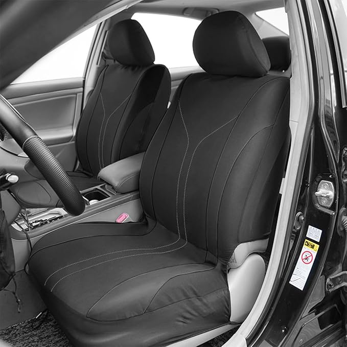 Car Seat Covers Full Set, Breathable Vehicle Front and Rear Split Bench Protector Airbag Compatible, Waterproof Automotive In